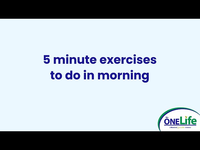 5 Minute exercises to do in morning