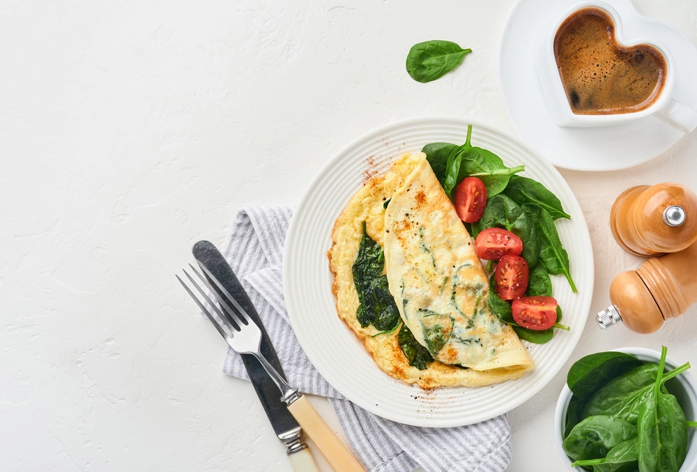 Spinach Egg white Omelette